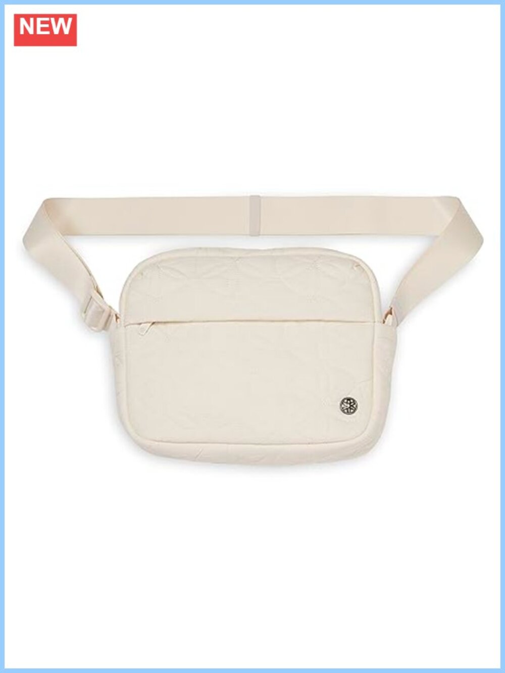 Quilted Crossbody Bag Nylon Adjustable Strap Mini Purse
